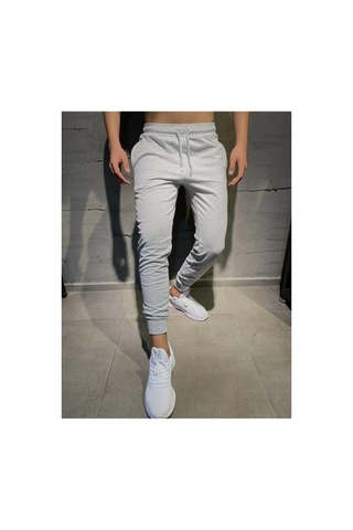 Tarzsokak Relax Family Xf Erkek Yazlık Gri Eşofman Altı Jogger Dar Paça Pamuklu Slim Fit Rlx044513