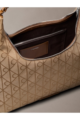Calvin Klein Kadın Emblem Jacquard Omuz Çantası-15850 Haki