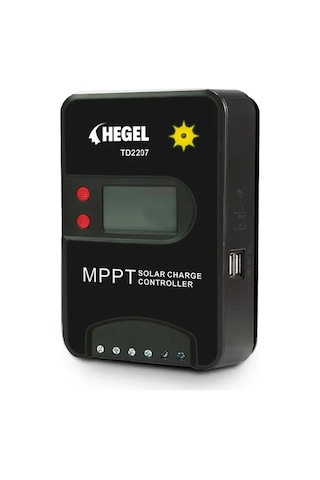 Hegel - İnges 20 Amper Mppt Solar Şarj Kontrol Cihazı - 12 / 24 Volt Akü Şarj Regülatörü - Kesici