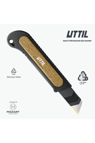 UTTIL Aura Natura Nmuk05-an 18 Mm Metal Maket Bıçağı, %40 Ahşap