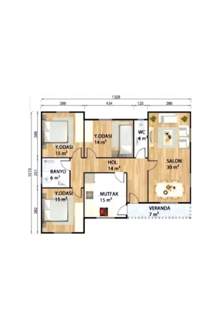 Ballife Prefabrik 120 M2 Standart Prefabrik Konut