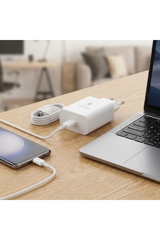 Buffer 45w Süper Hızlı Şarj Seti Usb-c Power Adapter + 5a 1m Type-c Kablo