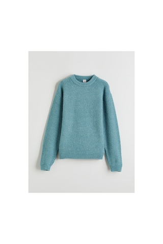 LC Waikiki Alıta Cıty Farkıyla Lcw Kids Yeşil Oval Yaka Kız Çocuk Triko Kazak Yesil - 925577834 Yesil