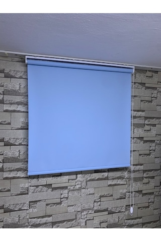 Mavi Renk Mat Stor Perde Alüminyum Kasa Tüm Ölçülerde
