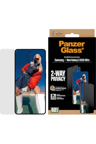 Panzerglass 2 Yönlü Samsung Uyumlu Galaxy S26 Ultra Hizalama Aparatlı Uwf Hayalet Ekran Koruyucu