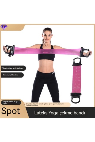 Jian Fan Yeni Lateks Yoga Ralli Kemeri Fiziki Ekipmanlar Açık Pembe