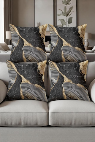 Dijital Baskılı Yumuşak Dokulu 4 Lü Kırlent Kılıfı Takımı 43x43 Cm Krl0014 Renkli