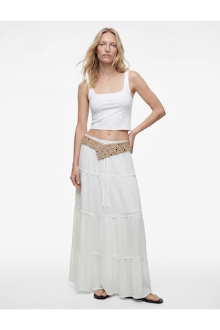 Koton Kare Yaka Slim Fit Kalın Askılı Crop Üst Beyaz 6sak10228ek