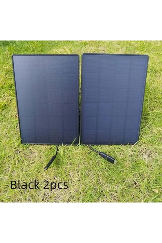Xuweiwei Düşük Voltajlı Güvenlik Kameraları İçin Siyah 2 Paket Monokristal Güneş Paneli Seti Usb Type C Uyumlu Çıkarılabilir Fotovoltaik