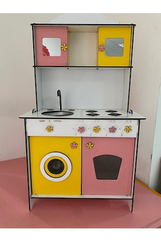 106X60 Yeni Model Ahşap Oyun Mutfak