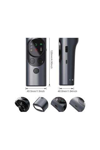 Willowhaven Gri Ultrasonic Köpek Eğitim Cihazı Led Ekran 3 Başlı Usb Şarj 15 35hz