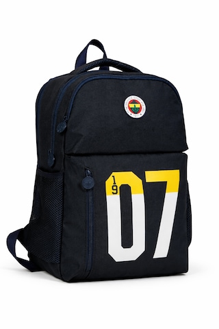 Fenerium Fenerbahçe Lisanslı 1907 Baskı Detaylı Lacivert Sırt Çantası - Laptop Bölmeli Su İtici Kumaşlı Okul Çantası