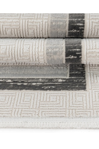 Elvey Home 7107 K.gri Modern Desen Doğal Taban Koridor Mutfak Çocuk Oturma Odası Salon Halı Yolluk 7107gri