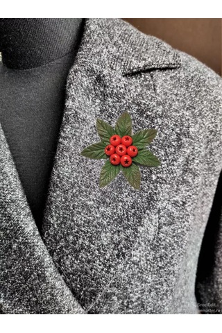 Clayfairy Sonbahar Aronya Broşu 264813252 Yeşil