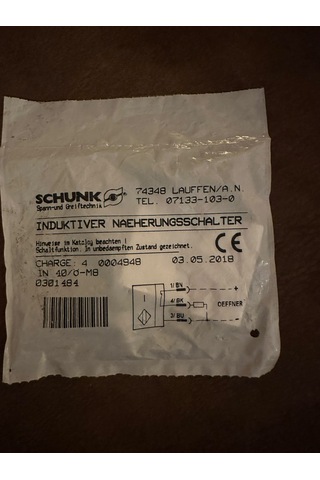 Schunk In 40/o-m8 Sensor 07133-103-0 0301484 Magnetic Proximity Switch