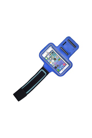 Kol Bandı Cep Telefonu İçin 12.5cm X 6cm Ölçülerinde Taşıma Kılıfı Mavi