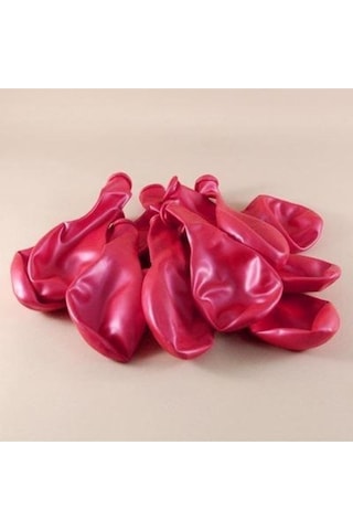 Pembe Renkli Metalik 12 Li Balon Seti 6