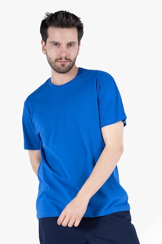 Yıldırımlar T-shirt Bisiklet Yakalı İş Tişörtü Saks Mavi