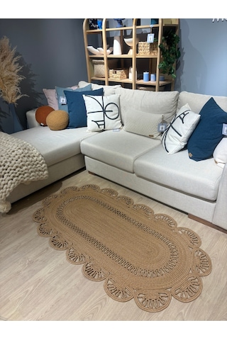 Matrix Jüt Kilim, Paspas, Mutfak Halısı, Banyo Paspası, Kilim, Halı, Oturma Odası Halısı Bej