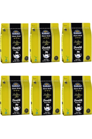 Karali Premium Demlik Poşet Siyah Çay 6 x 300 G