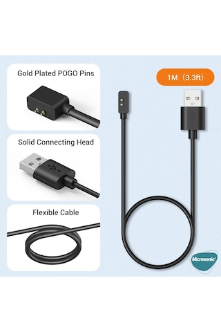 Microsonic Xiaomi Smart Band 9 Pro Manyetik Usb Şarj Kablosu