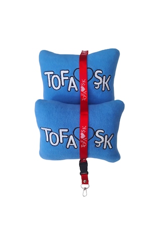 Tofaş Şahin Doğan Kartal Kırmızı Yüksek Torpido Koruma Halısı / Tofaş Mavi Polar Yastık Oto Aksesuar