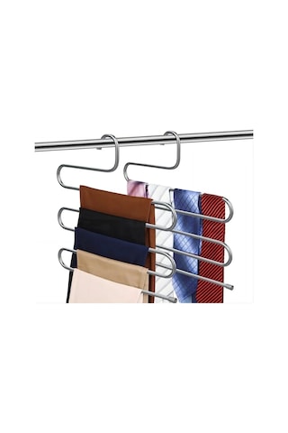 Modern 5 Katlı Çok Amaçlı Askılık Çelik Metalik Tr Diğer