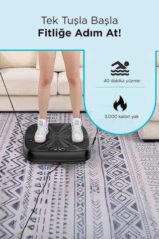 Torima Vep-1000 Siyah Yüksek Titreşimli Programlı Kumandalı Egzersiz Aleti Ve Kondisyon Aleti Siyah