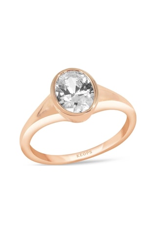 F Renk 1 Karat Oval Pırlanta Tektaş Yüzük - Hrd Sertifikalı