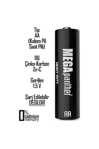 60lı Aa R6 Kalın Kalem Pil Saat Pili Zn-c 1.5v