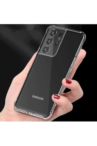 Galaxy S21 Ultra Kılıf Zore Nitro Anti Shock Silikon Renksiz