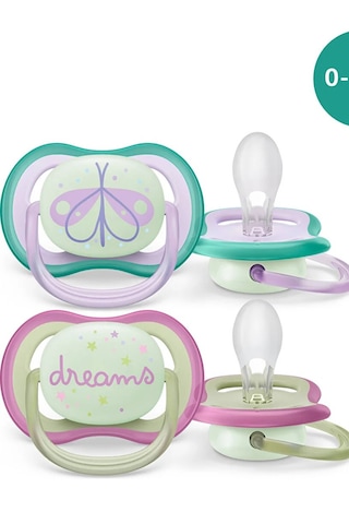 Philips Avent Ultra Air Gece Emziği 0-6 Ay 2'li Paketscf376/19 Bebek Mavisi - Turkuaz