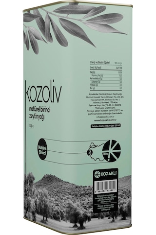 Kozoliv Naturel Birinci Zeytinyağı Teneke 5 L