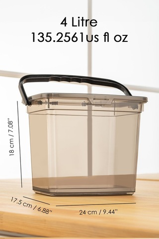 2 Parça Deterjan , Un Ve Bakliyat Saklama Kabı-erzak Saklama Kutusu Platin 2 X 4 Lt Antrasit