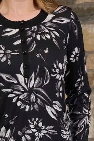 Cossy By Aqua 26231 Kadın Büyük Beden Uzun Kollu Düğmeli Bisiklet Yaka Pijama Takımı-siyah Siyah