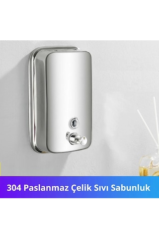 Sabunluk Sıvı Sabunluk Duvara Montaj 800 Ml Ss304 Paslanmaz Çelik Renk Krom
