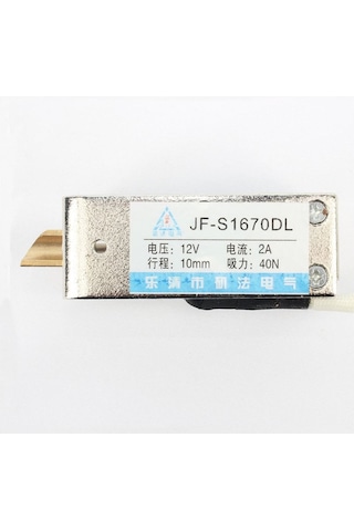 Jf-s1670dl Solenoid Kilit Dc 12v 2.4a 28w 40n Elektrikli Manyetik Kapı Depo Kasa Kilidi 10mm Dil