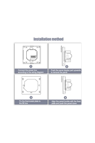 Yifomall Su Isıtma Wifi Akıllı Termostat, Tuya Uygulaması İle Kontrol, Beyaz Işıklı Dokunmatik Panel, 3a Yük, 5-90 C Ayar Aralığı