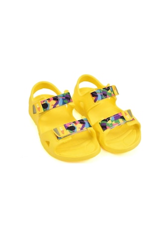 Kız Çoçuk Kaymaz Taban Havuz Plaj Sandalet Sarı