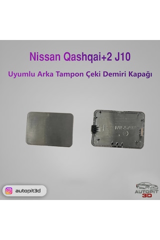 Nissan Qashqai+2 J10 Uyumlu Arka Tampon Çeki Demiri Kapağı