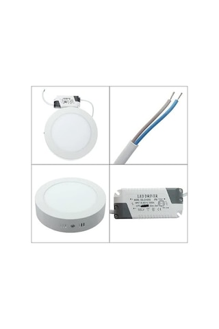 Sekatech Led Panel Aydınlatma 18w Yuvarlak Gün Işığı Sıva Üstü İç Mekan Genel