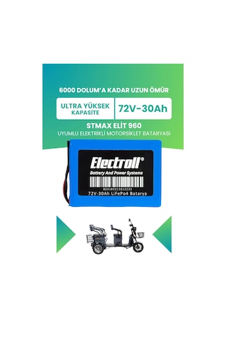 Stmax Elit 960 Batarya Ultra Yüksek Kapasite Lifepo4 72v 30ah Elektrikli Motosiklet Bataryası