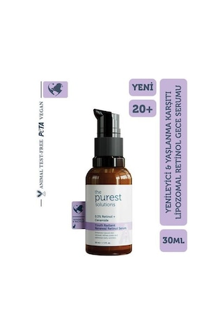 The Purest Solutions Yenileyici ve Yaşlanma Karşıtı Lipozomal Retinol Gece Serumu 20+ 30 ML