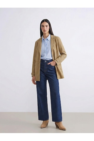 Lcw Modest Haki Kadın Süet Blazer Ceket