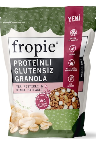Fropie Proteinli Glutensiz Yer Fıstıklı & Kinoa Patlaklı Granola 240 G