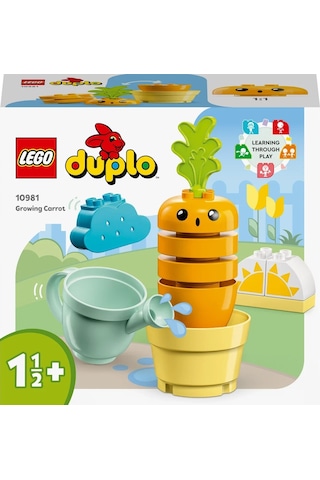 LEGO® DUPLO® İlk Büyüyen Havucum 10981 - 18 Ay & Üzeri Küçük Çocuklar için Eğitici Oyuncak Yapım Seti (11 Parça)