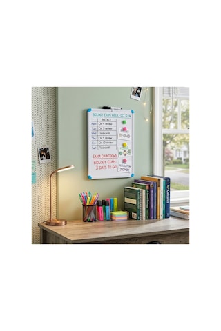 Manyetik Silinebilir Beyaz Yazı Tahtası 28x43.2 Cm Plastik Çerçeveli + Marker Kalem, Magnet Ve Montaj Seti