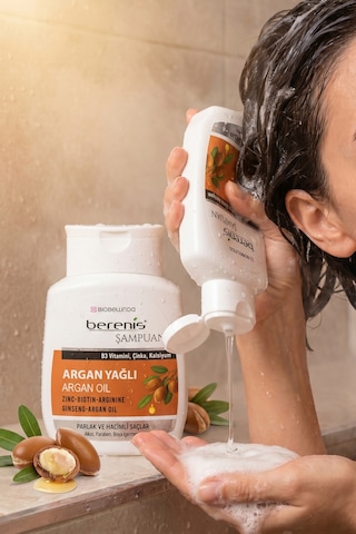 Berenis Argan Yağlı Şampuan Daha Güçlü Saçlar İçin 290 Ml 2'li Set Tüm Saç Tipleri
