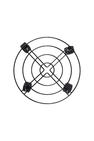 Sones Demir Bitki Saksı Standı Evrensel Tekerlek Hareketli Yuvarlak Saksı Rafı, Çap: 30cm Beyaz