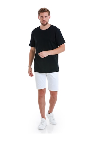 Hatemoğlu Lacivert Regular Fit Düz Bisiklet Yaka Keten Tişört 35102024c012 005 Lacivert